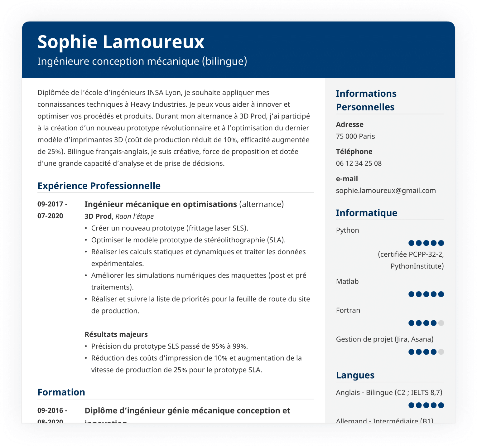 Exemple de CV 50+ exemples simples et gratuits (2022)