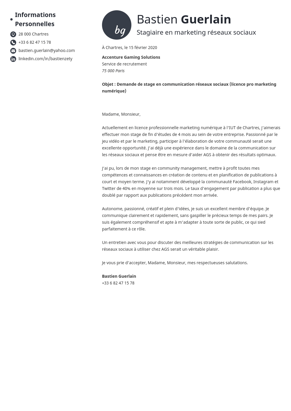 100 Exemples De Lettres De Motivation Gratuits Copier