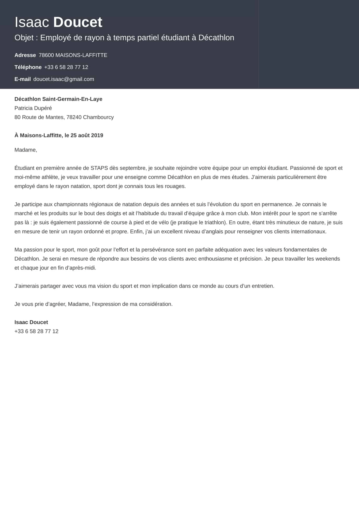 100 Exemples De Lettres De Motivation Gratuits Copier