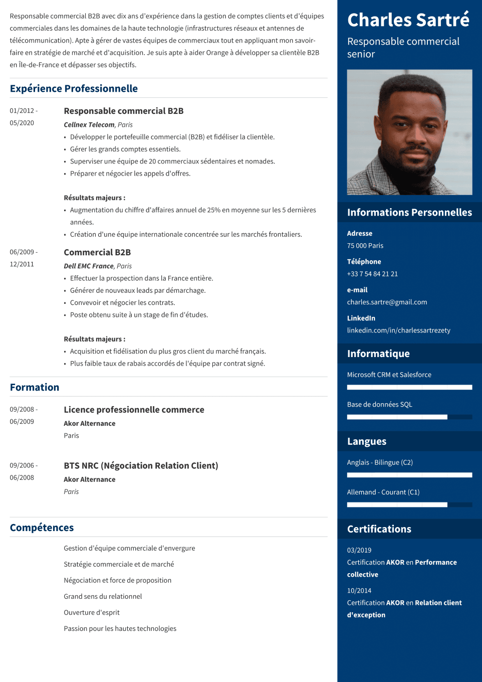 CV en ligne Enfold