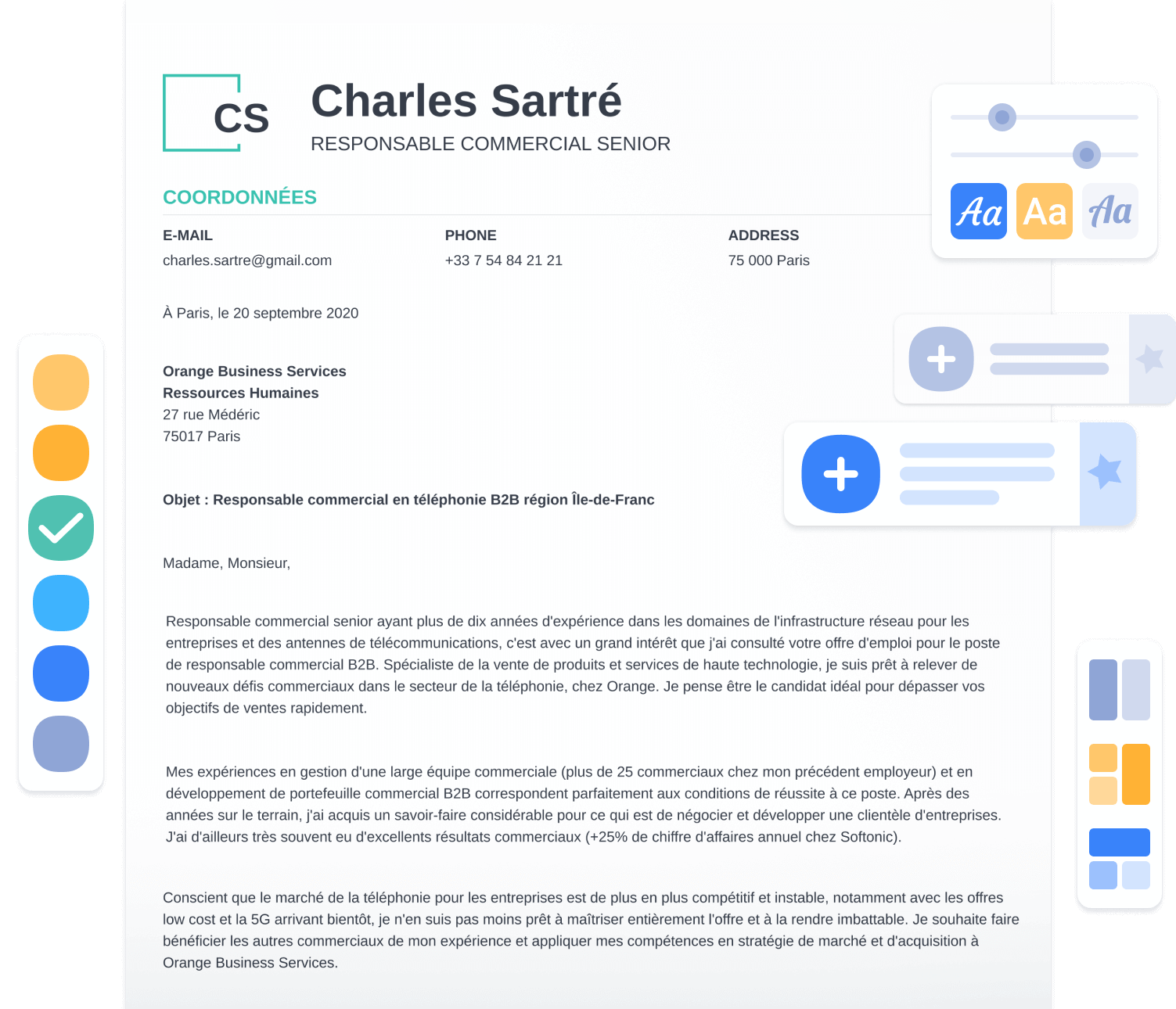 Créez votre lettre de motivation