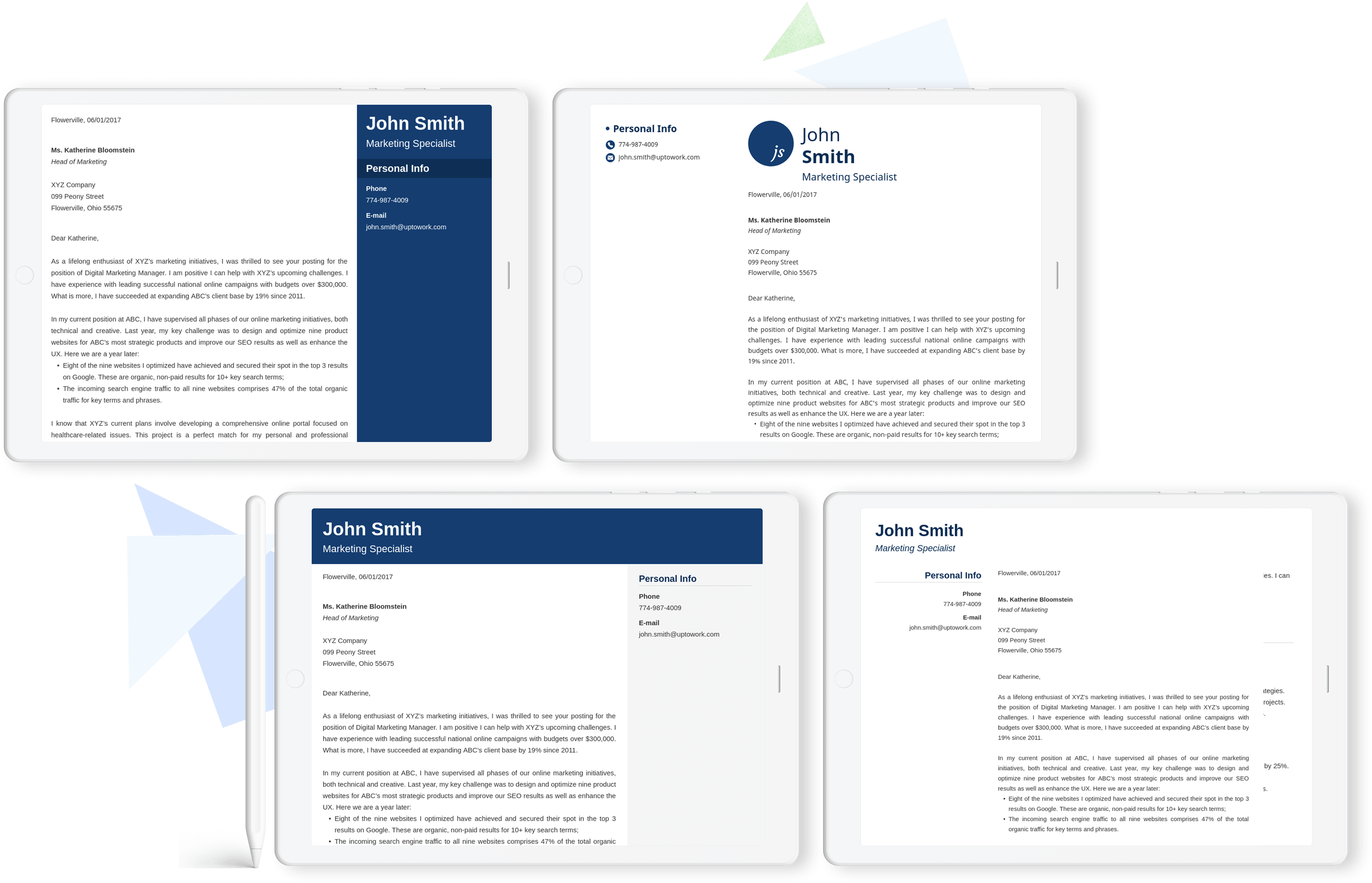 Modèles de lettres de motivation professionnels pour toutes situations