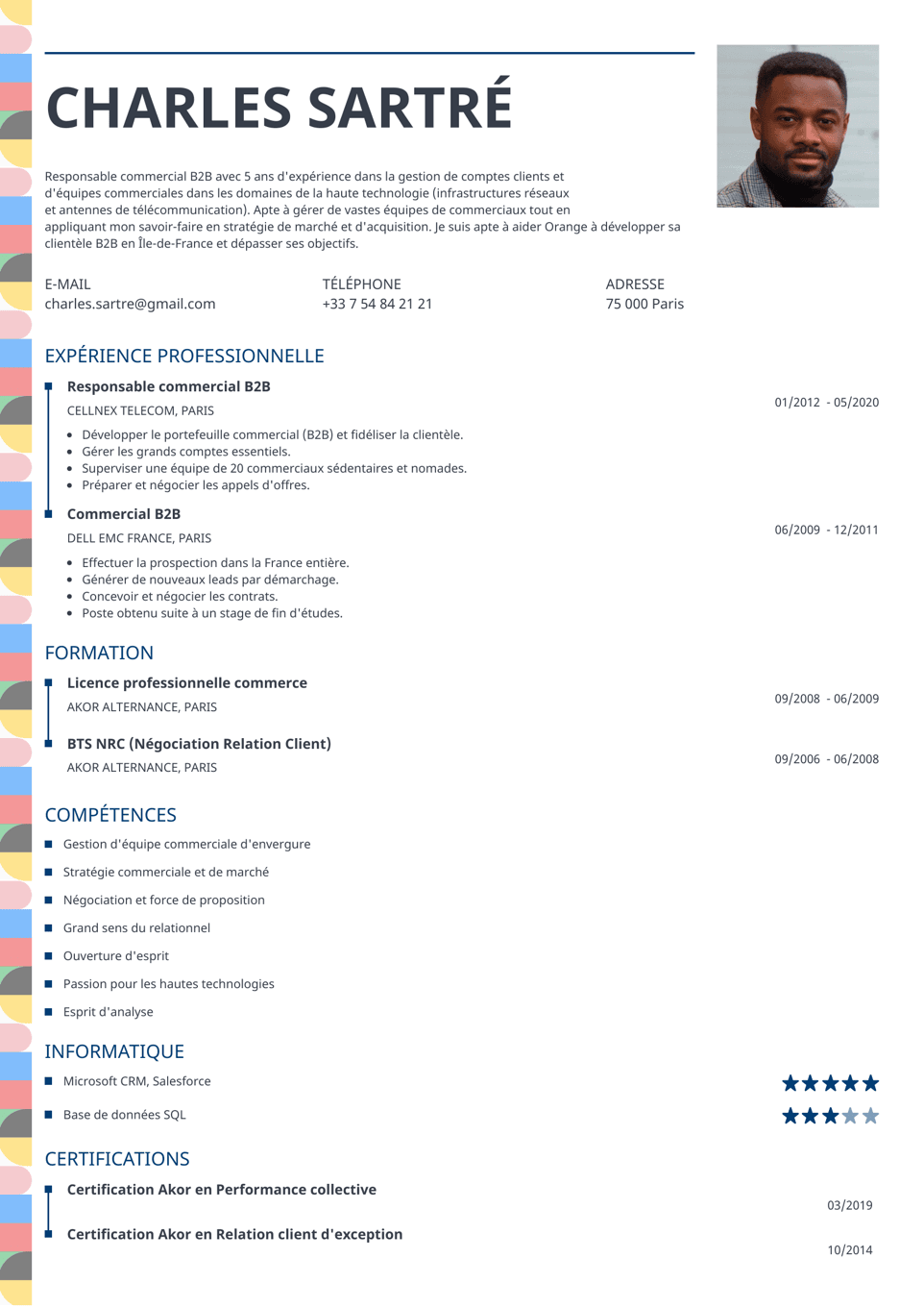 Modèle de CV Profile