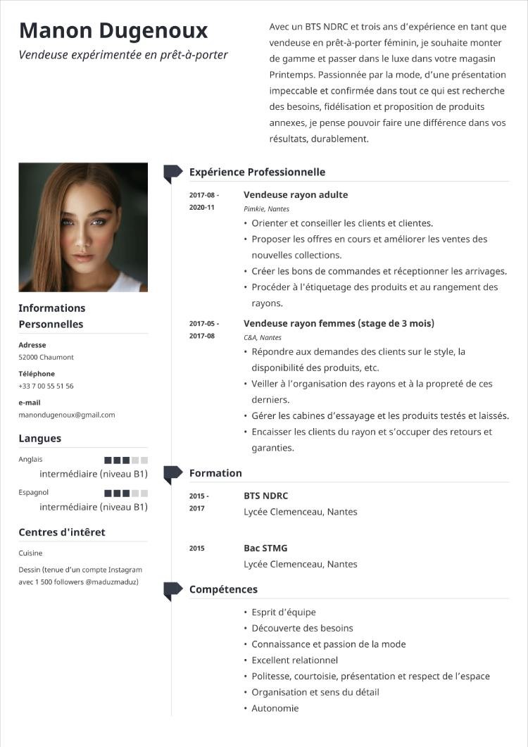 exemples cv pd muse