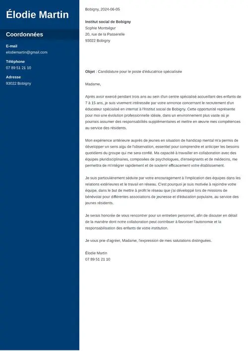 CV et une lettre de motivation