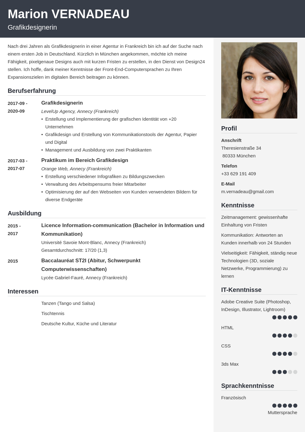 Le CV Allemand Comment Faire Son Lebenslauf Exemple