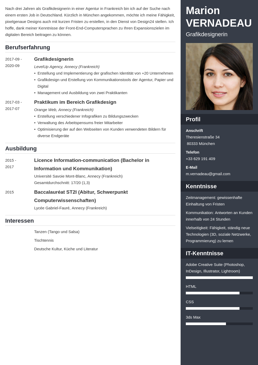 Le CV Allemand Comment Faire Son Lebenslauf Exemple