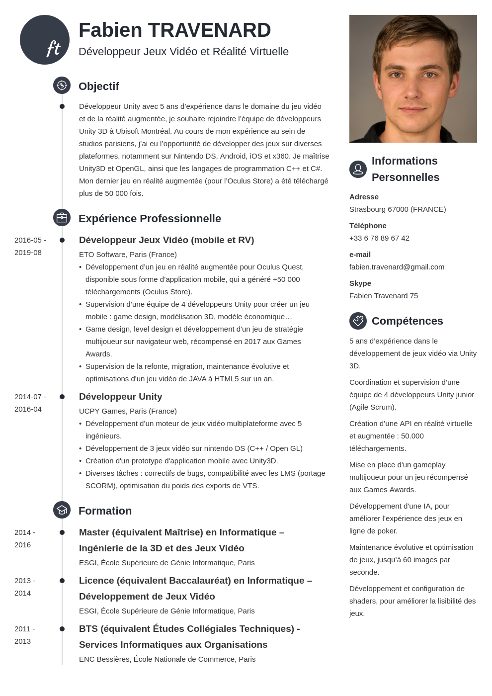 CV Canadien Exemple De CV Format Qu bec Pvt