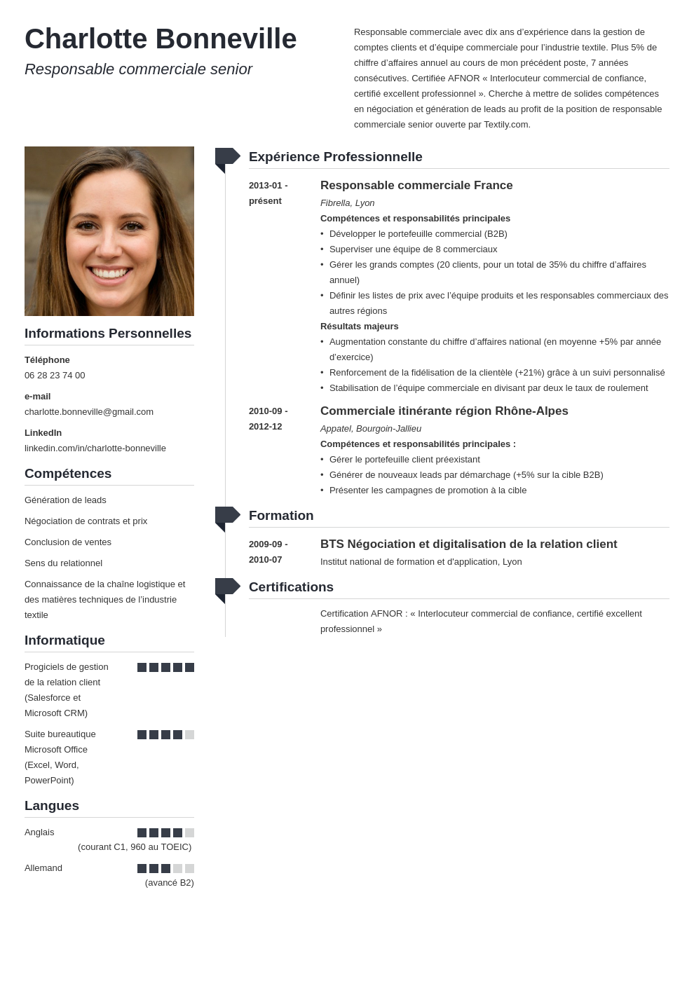 Exemple De Cv De Commercial E Pour 2022 Competences