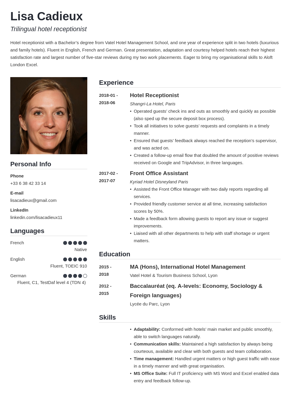 CV en anglais exemples et conseils pour rédiger un resume