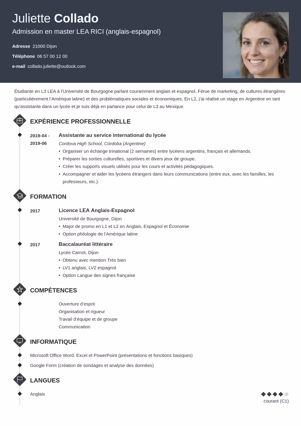 R diger Un CV Master Efficace Guide Et Mod le