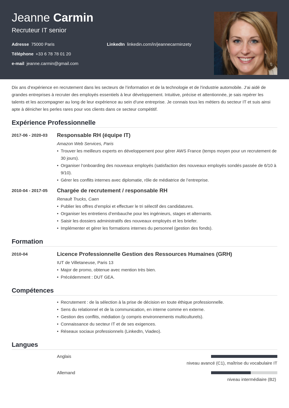 CV parfait [exemple pour faire le meilleur CV en 2025]