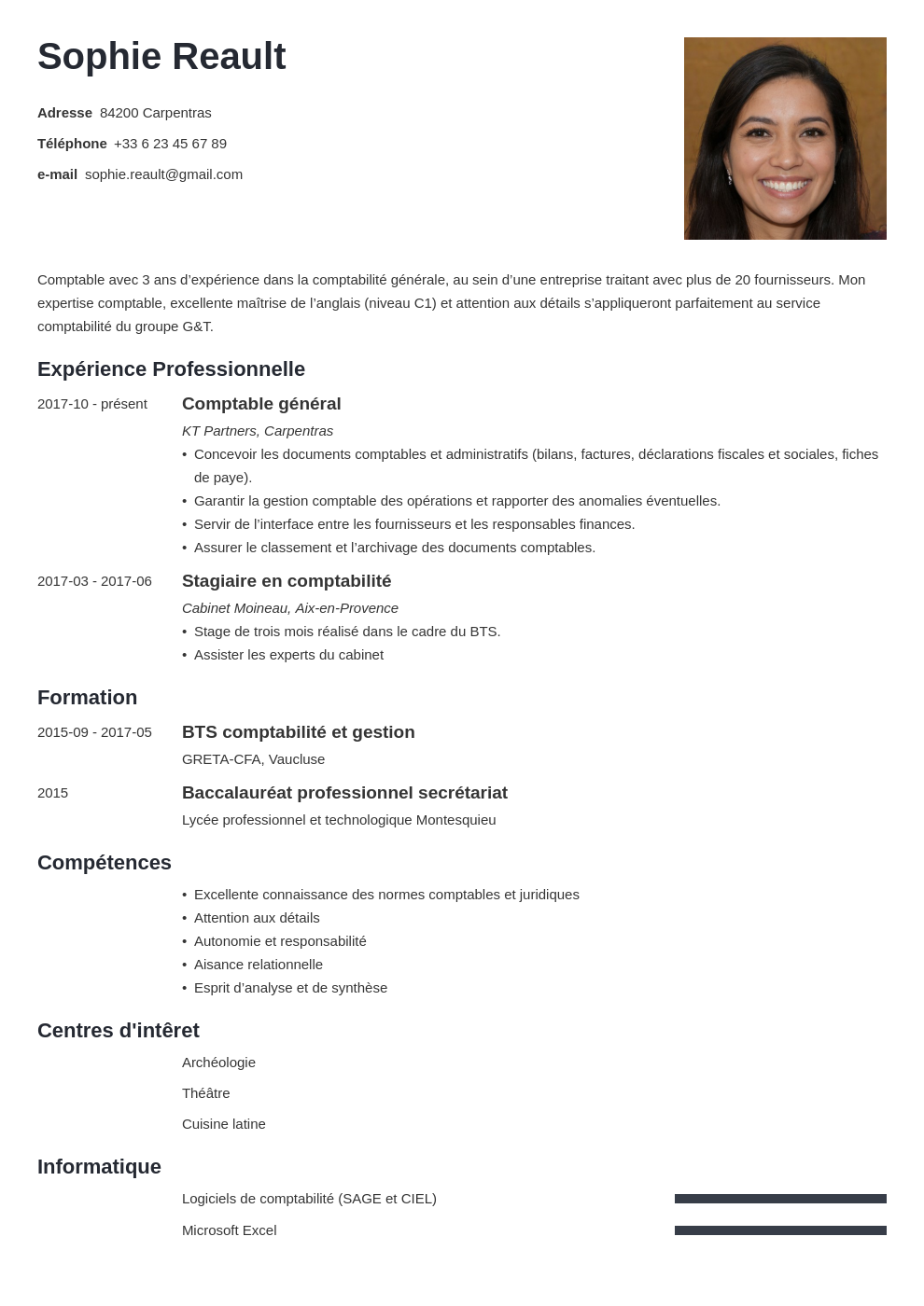 Script cv video anglais