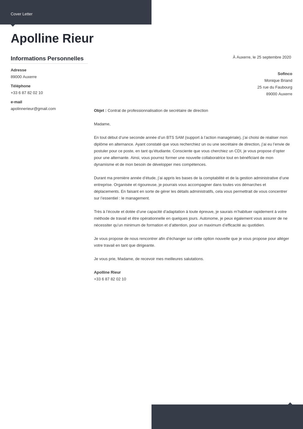 formule de remerciement fin de lettre