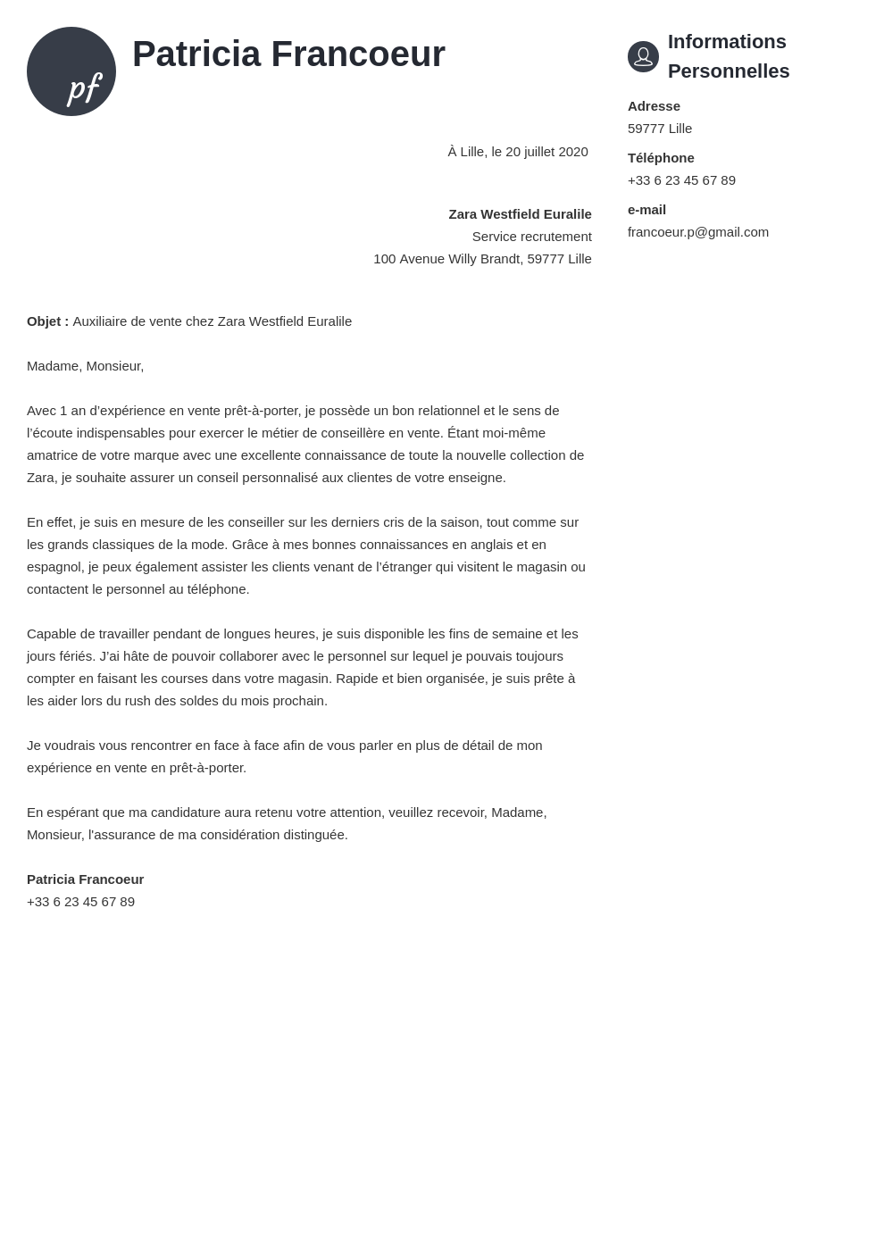 combien de mots lettre de motivation