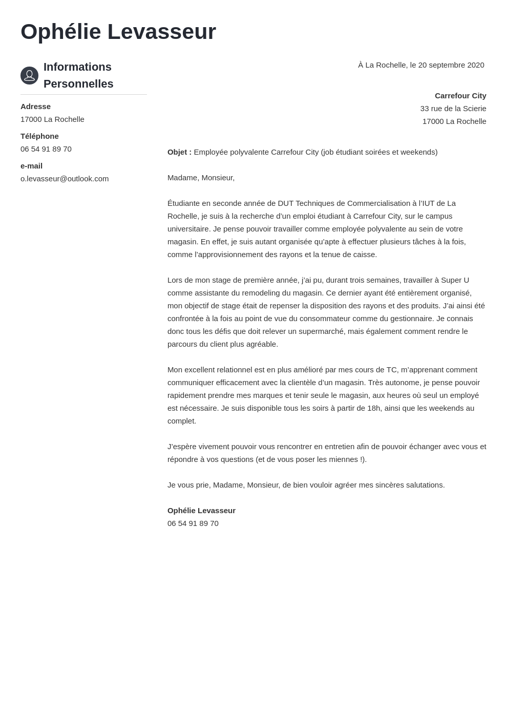 Lettre De Motivation Super U Job étudiant - Microsoft