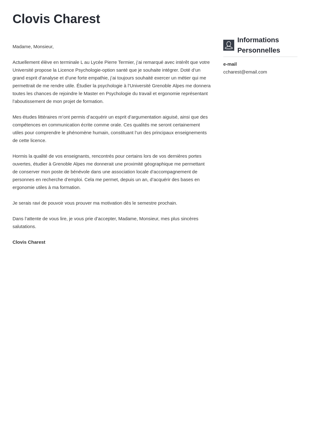 Lettre De Motivation Parcoursup Exemple De Projet Motive