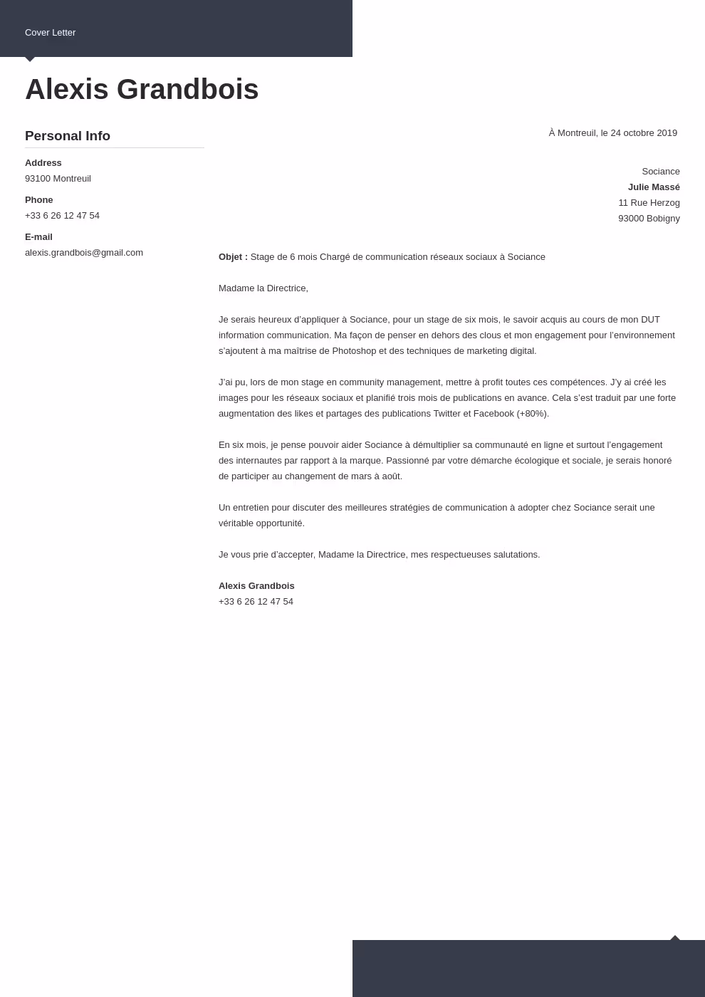 Lettre De Motivation Stage Mod le Exemples Conseils