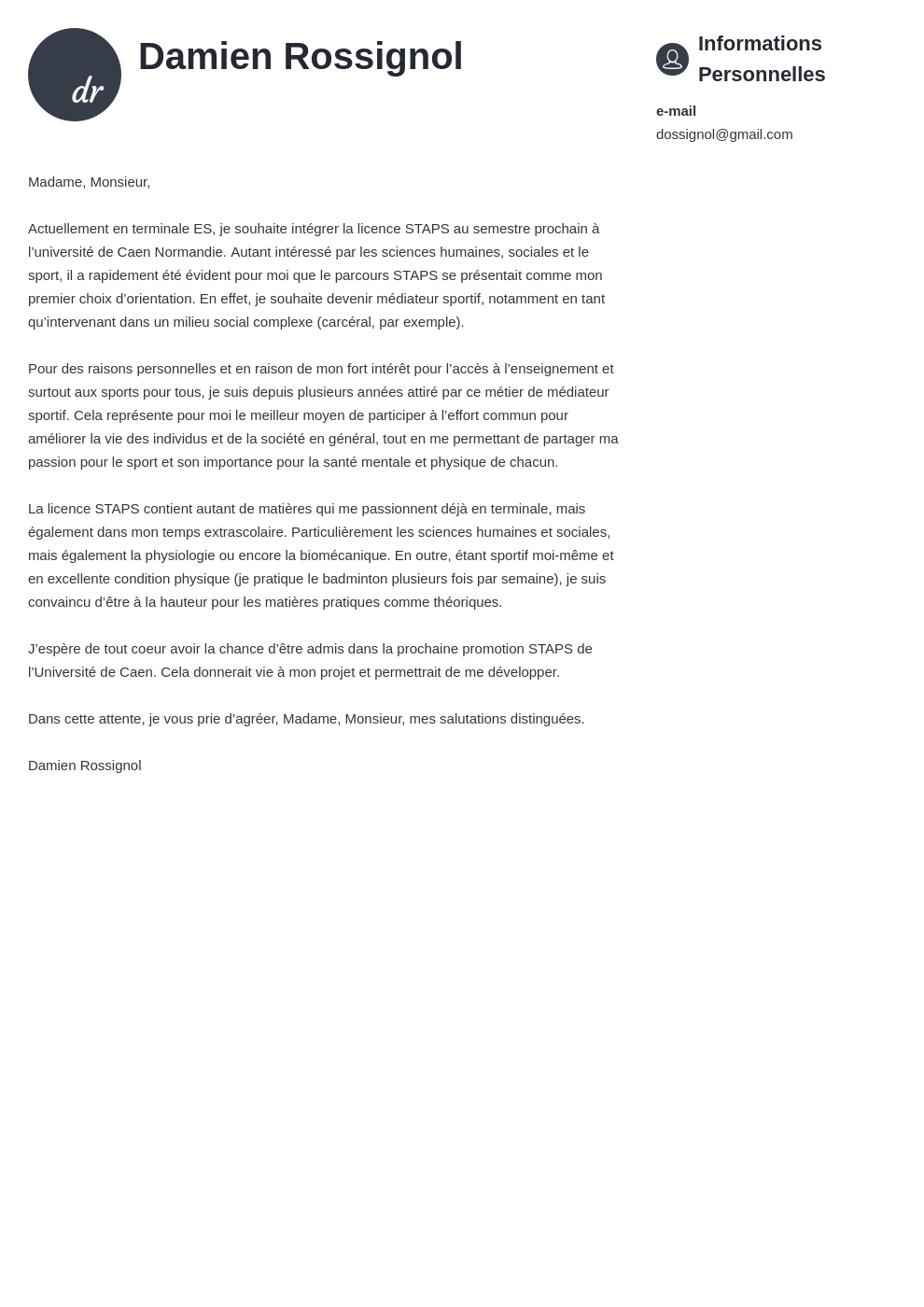 Lettre De Motivation Parcoursup Sciences Sociales