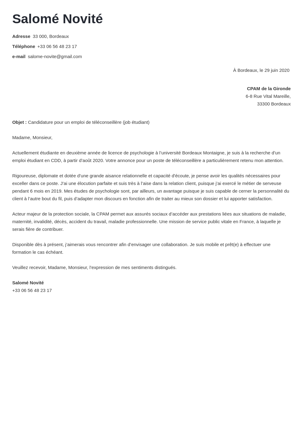 Exemple Lettre De Motivation Teleconseiller Ou Centre D Appel