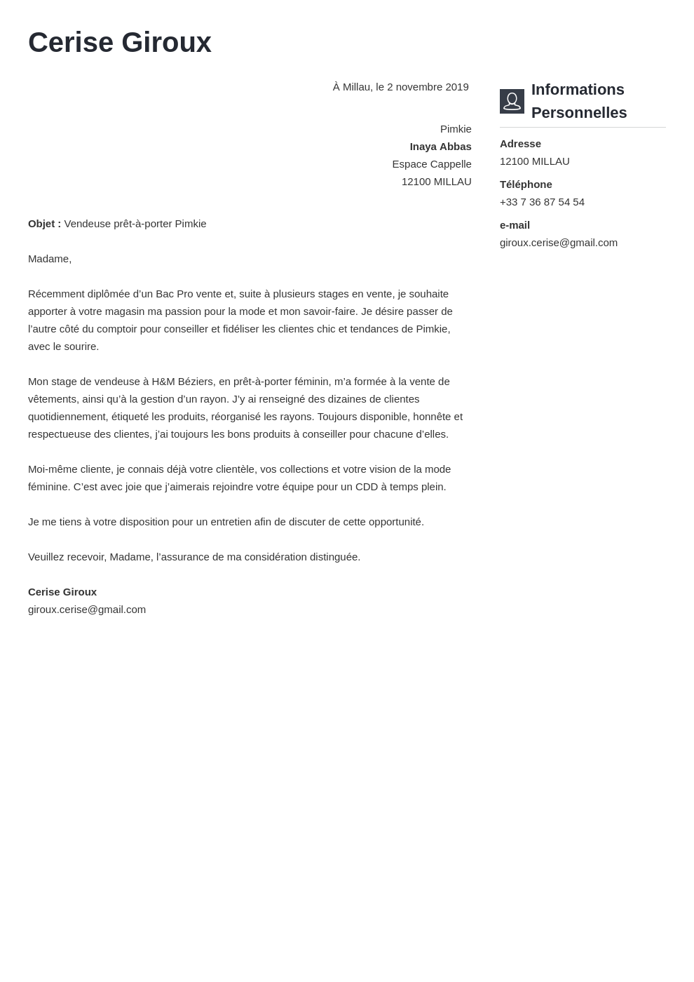 Lettre De Motivation Vendeuse vendeur Exemples 2026 Lettre De Motivation Vendeuse vendeur Exemples 2026
