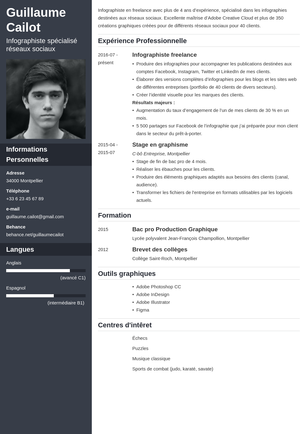 Cv Photoshop Les Meilleurs Templates De Cv Psd Du Web