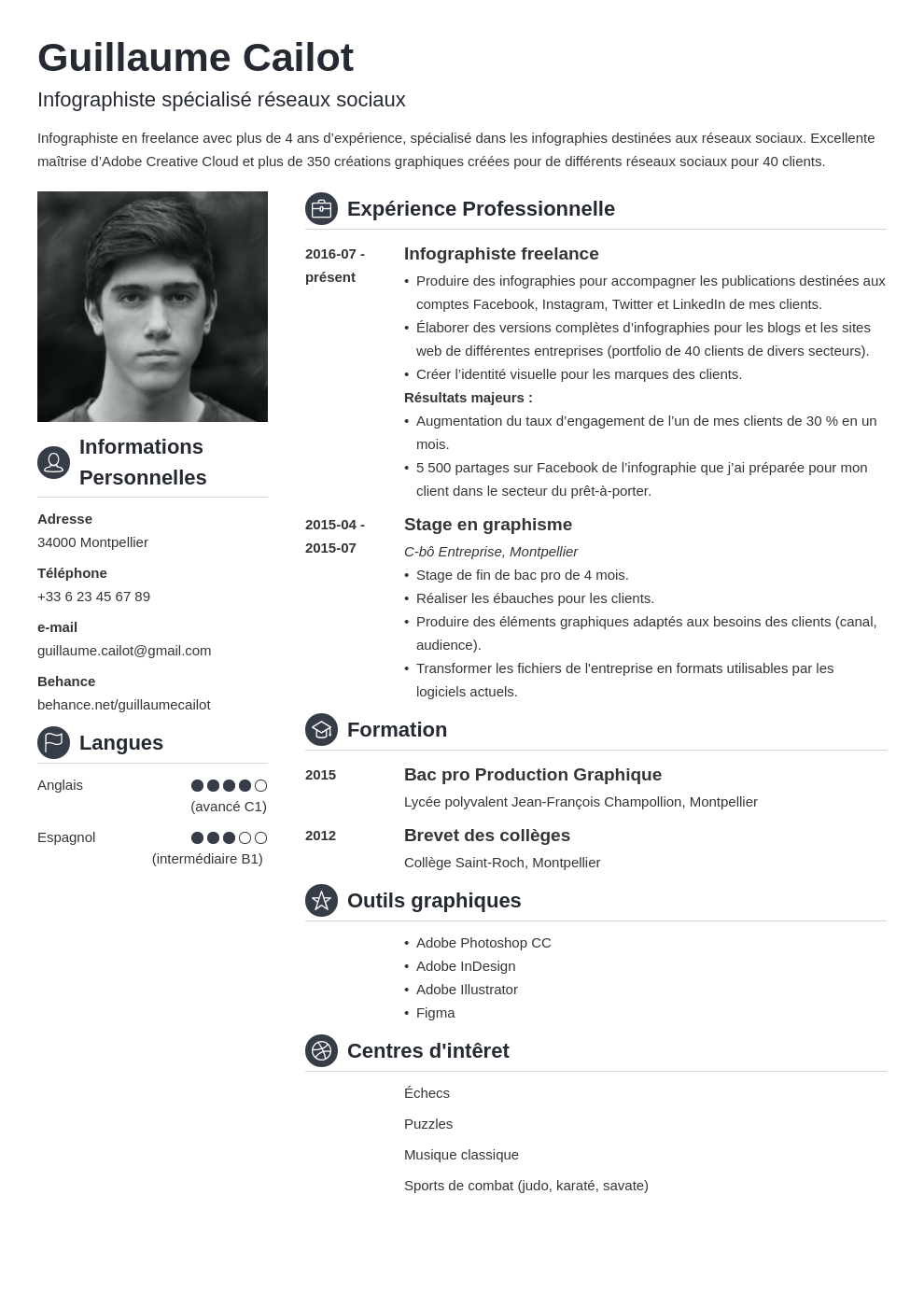 Cv Photoshop Les Meilleurs Templates De Cv Psd Du Web