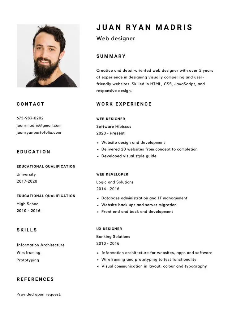 canva cv