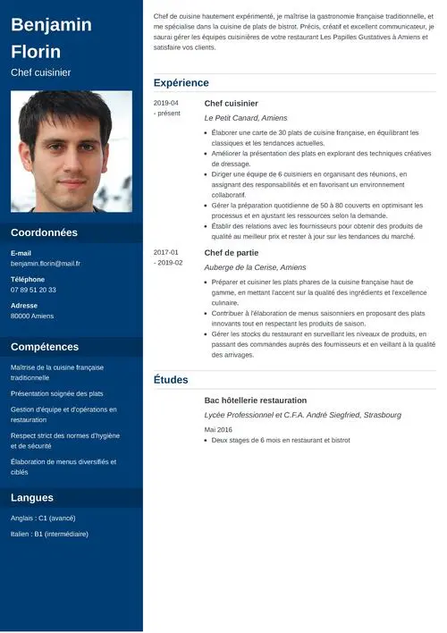 exemple de cv