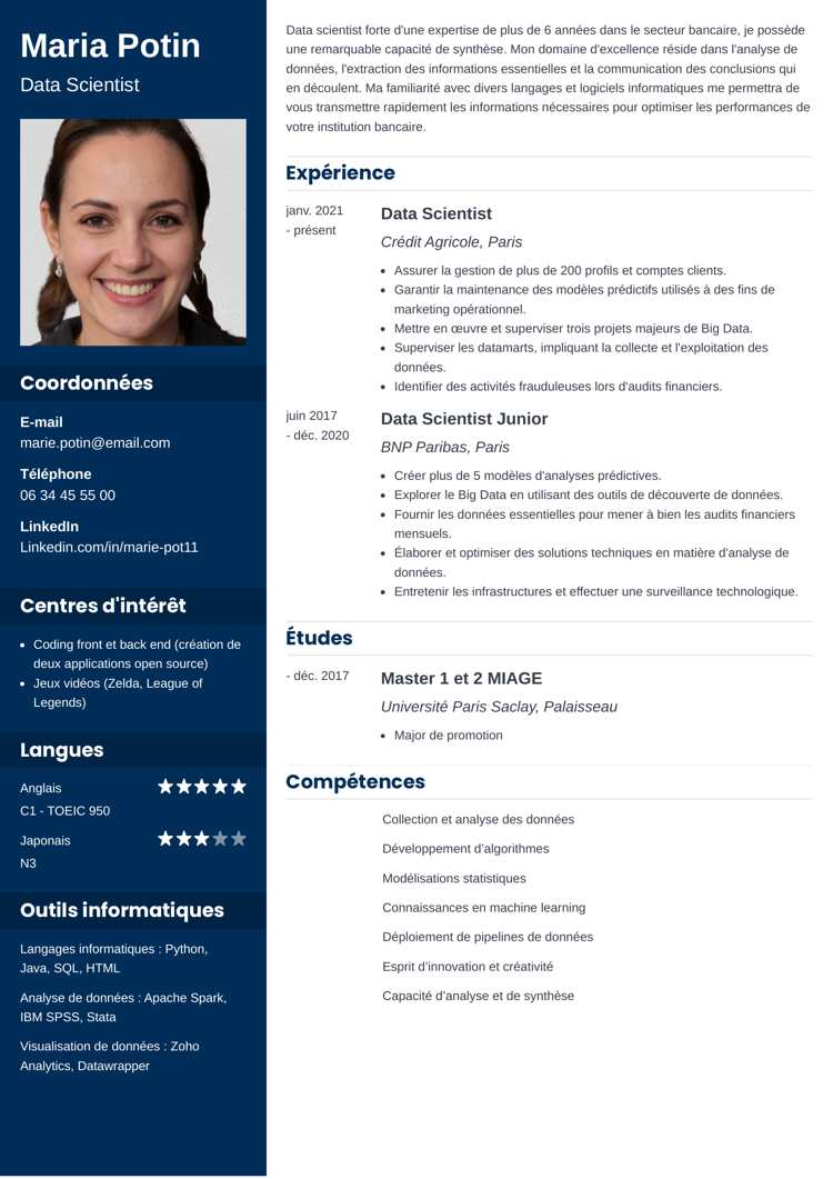  Modèle de curriculum vitae Cascade