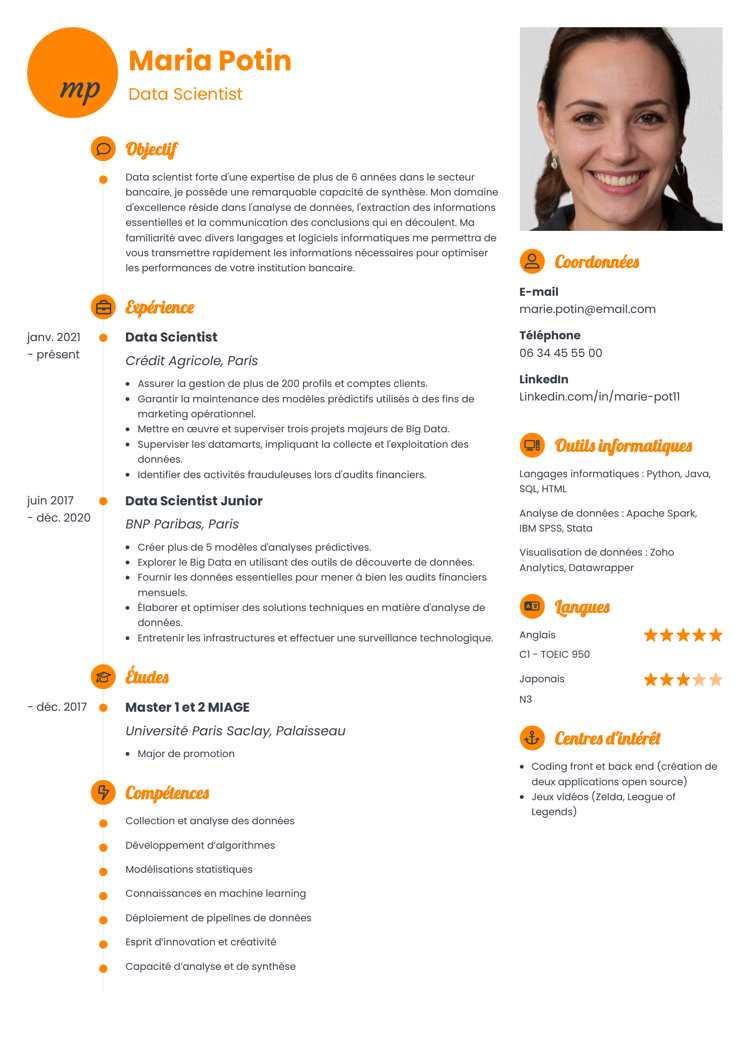  Modèle de curriculum vitae Primo