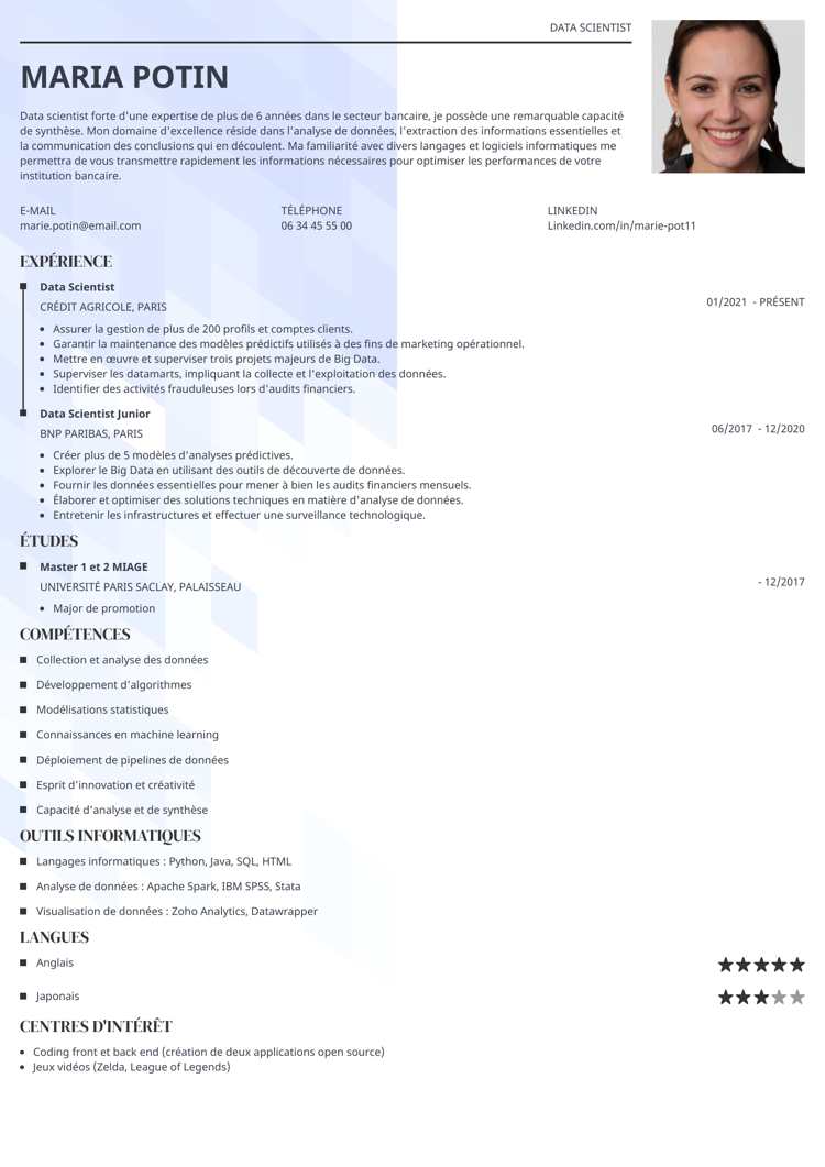  Modèle de curriculum vitae Synergy