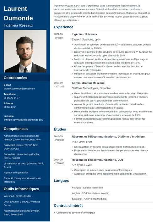 Un exemple de CV d'ingénieur réseaux