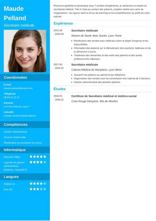 exemple de CV traditionnel