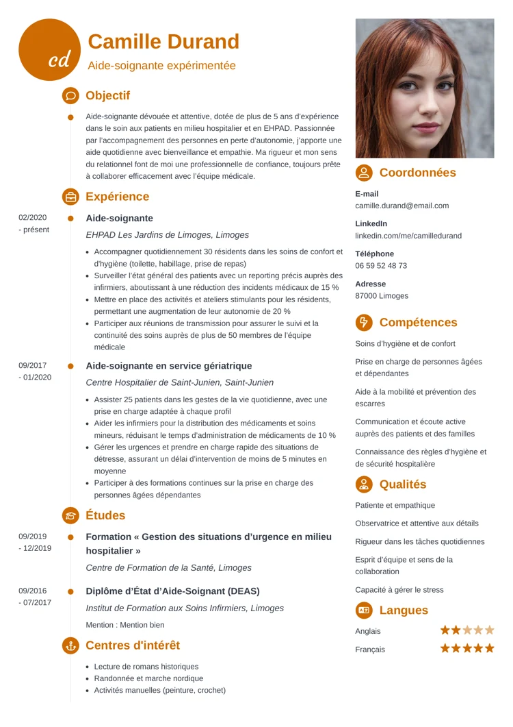 exemple de CV au format Primo