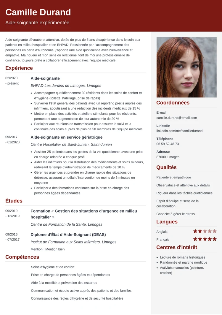 exemple de CV au format Cubic