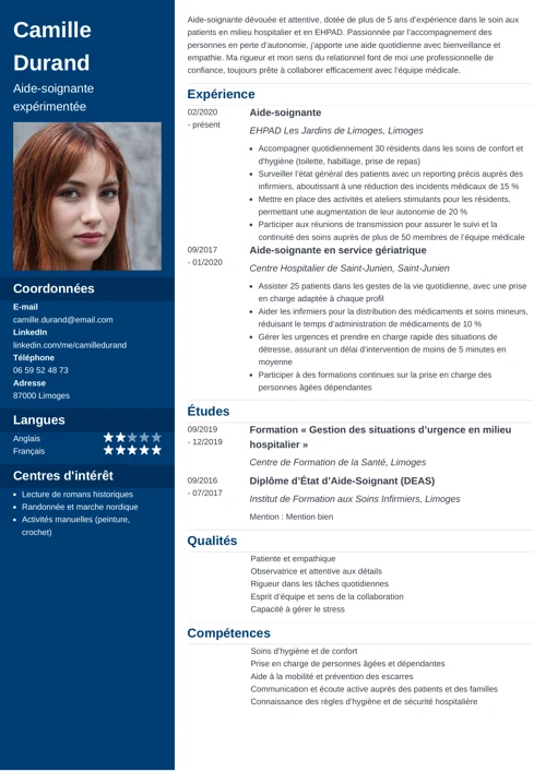 Exemple de CV format