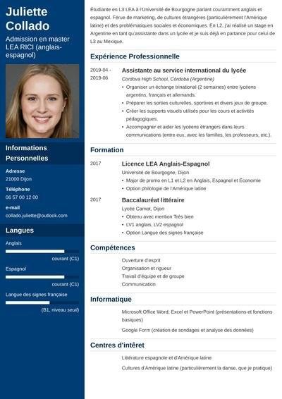 R diger Un CV Master Efficace Guide Et Mod le