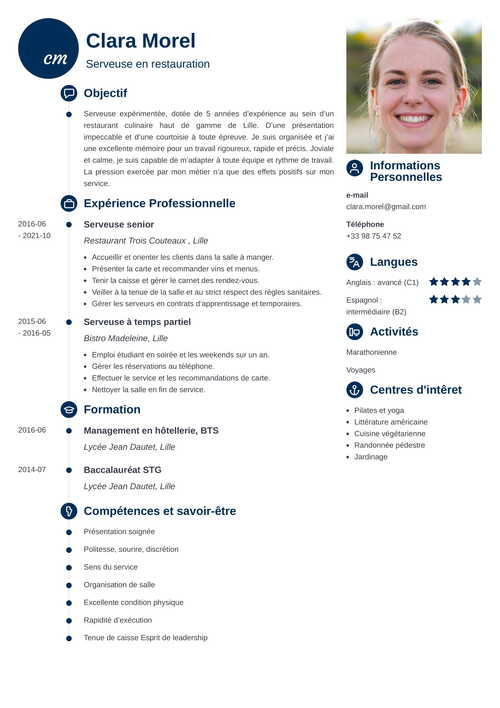 Cv Parfait Exemple Pour Faire Le Meilleur Cv En 2023 6423