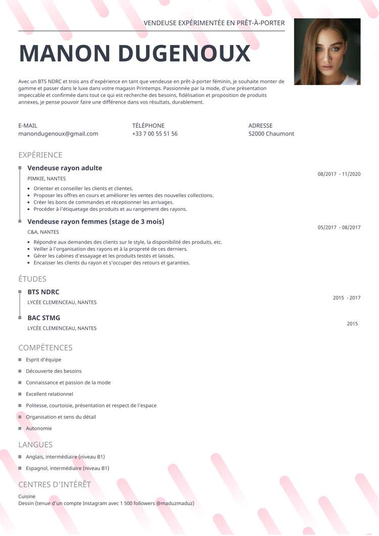 exemples cv pdf dynamic