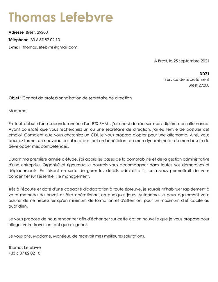 Fin de lettre de motivation phrases de conclusion (exemples)