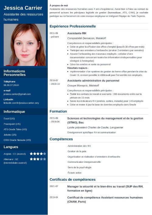 cv ressources humaines