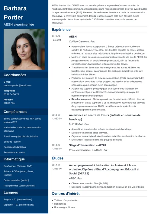 Exemple de CV AESH