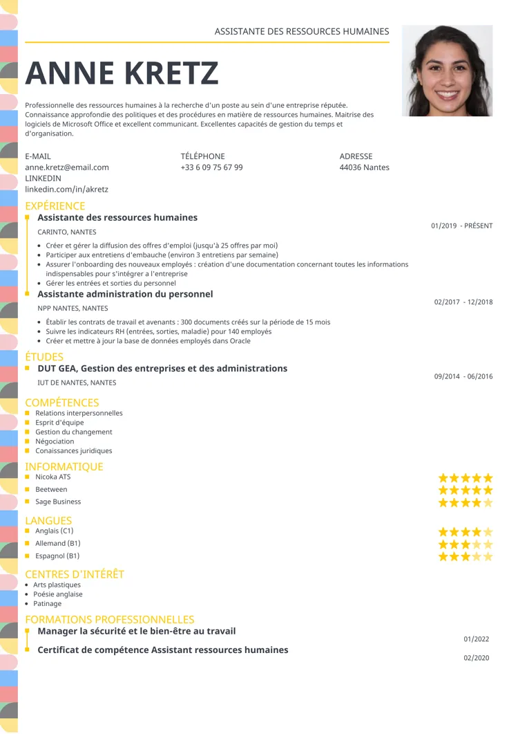 modeles beaux cv profile