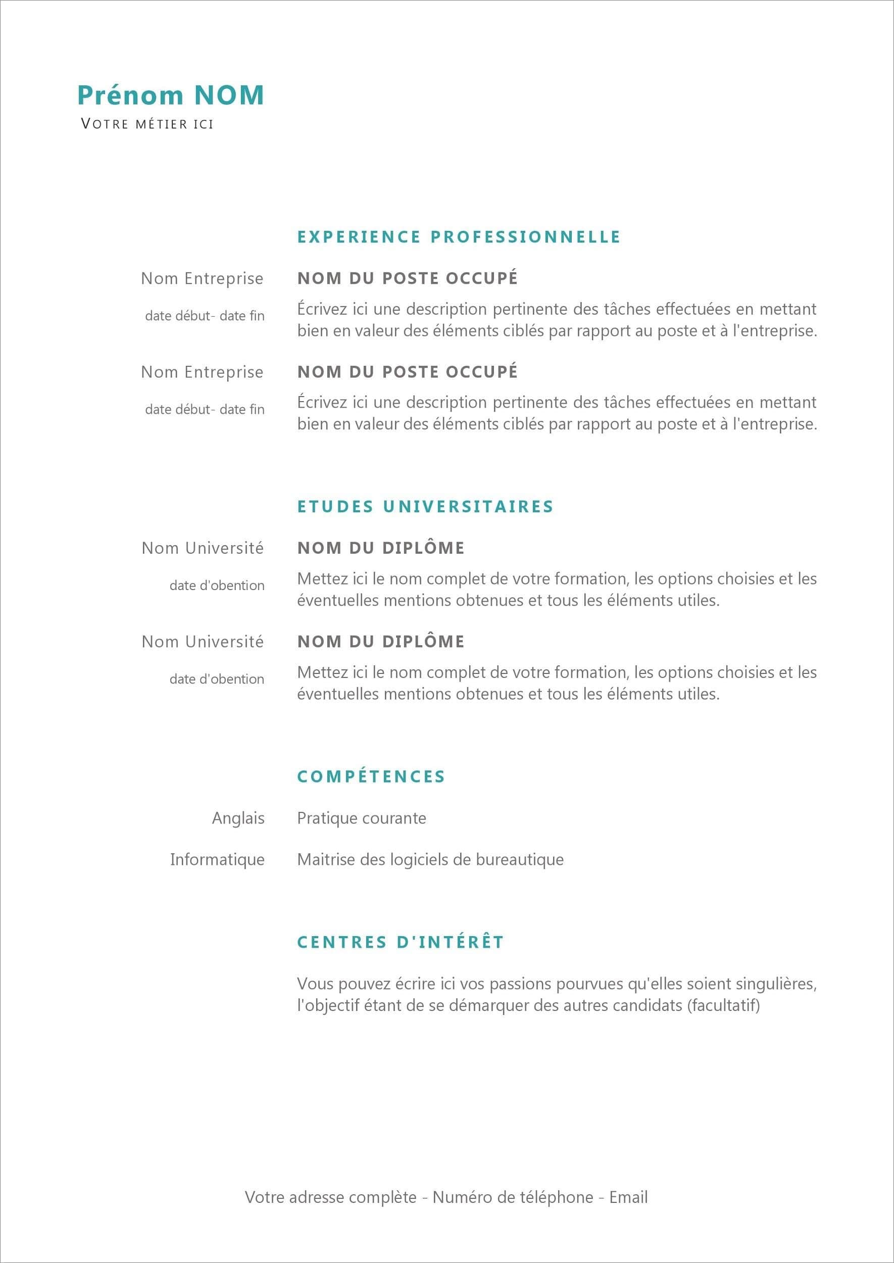 Pdf Mod le Cv Vierge Remplir Gratuit 100 Modeles De Cv Gratuits En Pdf Mod le Cv Vierge Remplir Gratuit 100 Modeles De Cv Gratuits En