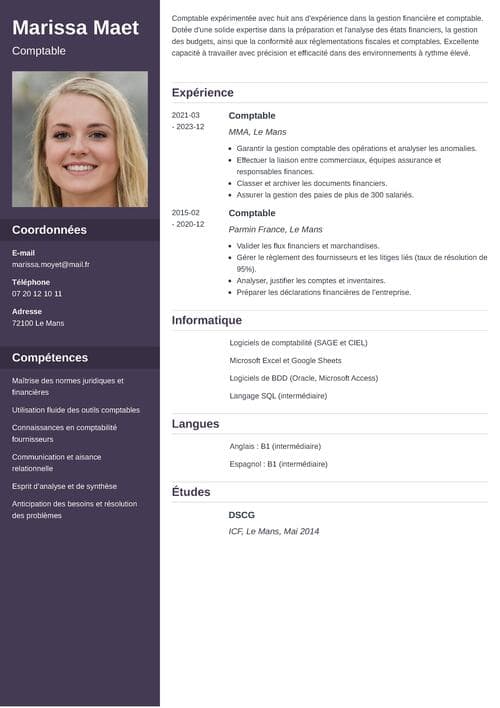 exemple de cv