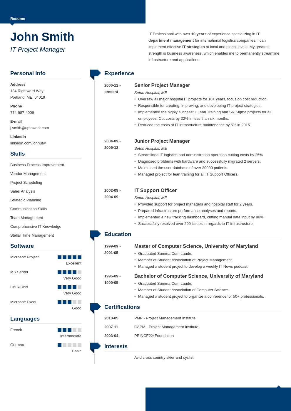 Modèle de CV professionnel Modern